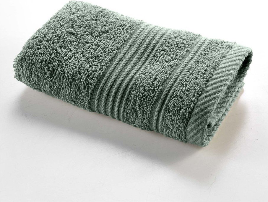 Šalvějově zelený froté bavlněný ručník 30x50 cm Tendresse – douceur d'intérieur Douceur d intérieur