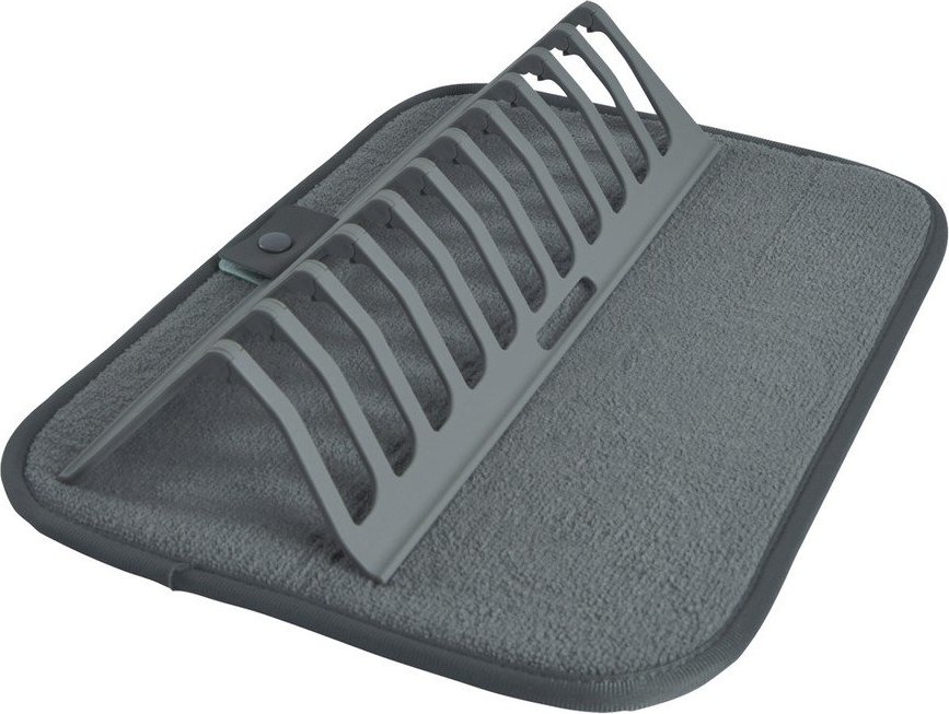 Šedá plastová odkapávací podložka na nádobí 36x28 cm – Homéa Homea
