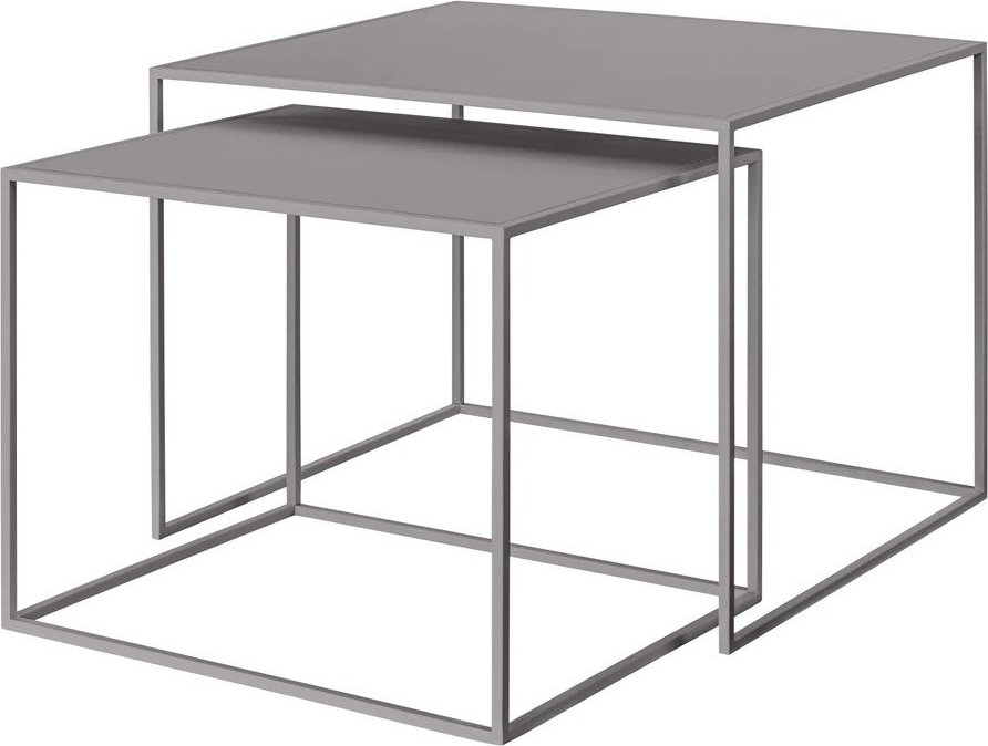 Šedé kovové konferenční stolky v sadě 2 ks 50x60 cm Fera – Blomus Blomus