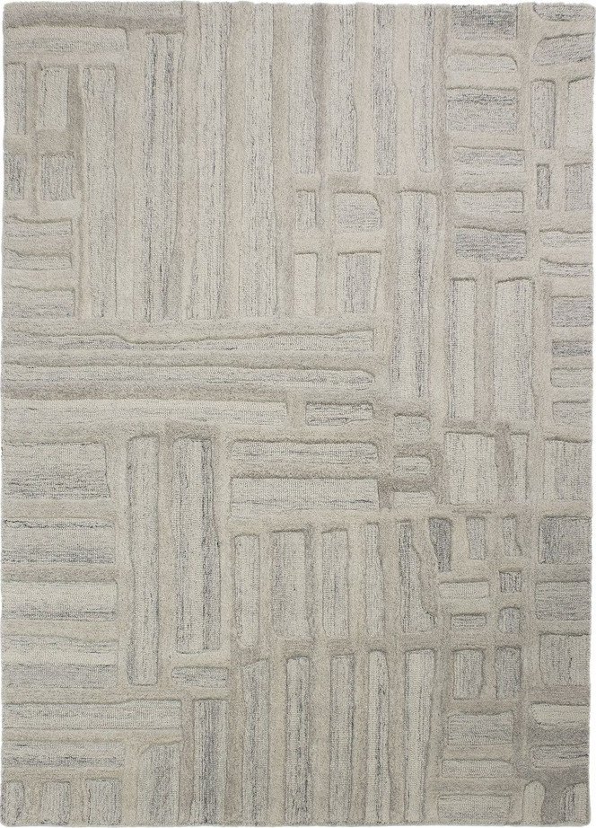 Šedobéžový ručně tkaný vlněný koberec 160x230 cm Elva – Flair Rugs Flair Rugs