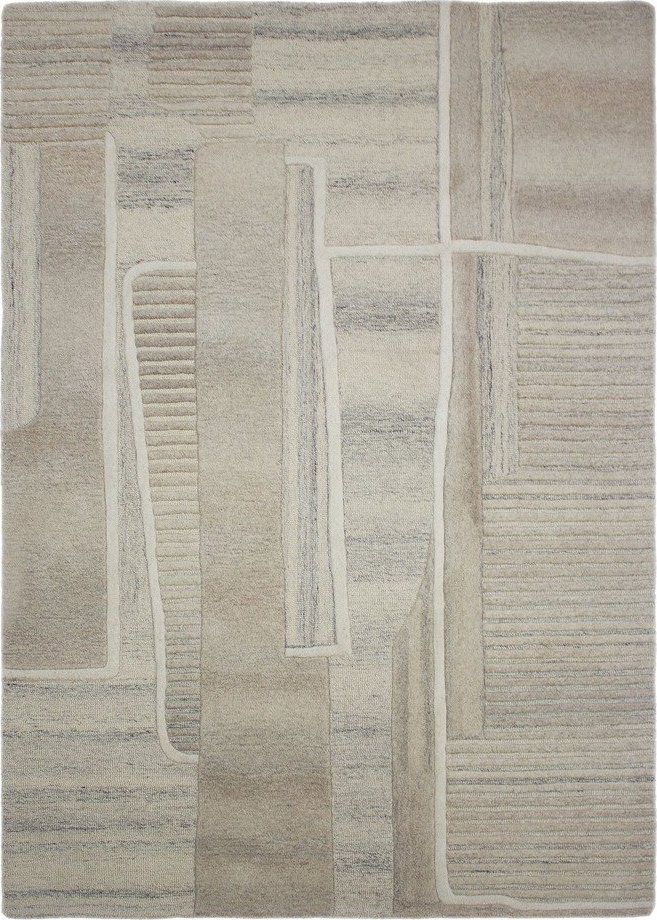 Šedobéžový ručně tkaný vlněný koberec 200x300 cm Lira – Flair Rugs Flair Rugs
