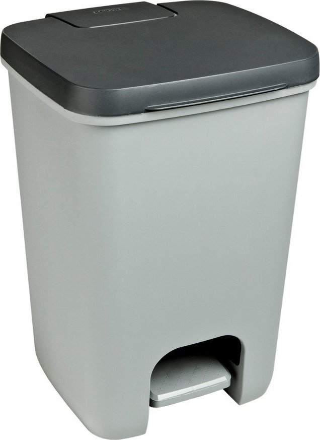 Šedý nášlapný plastový odpadkový koš 20 l Essentials – Curver Curver