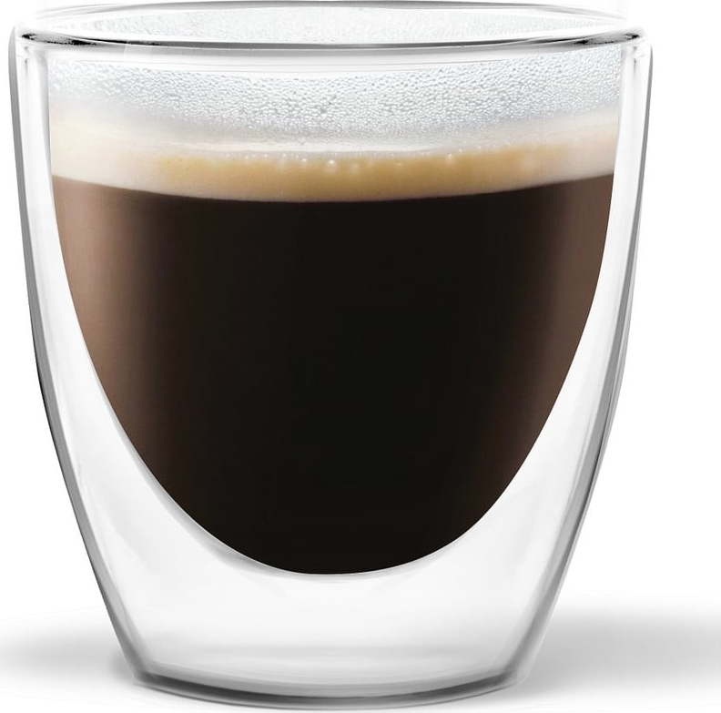 Skleněné hrnky v sadě 2 ks na espresso/dvoustěnné 80 ml Amo – Vialli Design Vialli Design