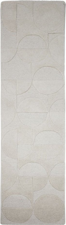 Slonovinový ručně tkaný vlněný běhoun 60x230 cm Gigi – Flair Rugs Flair Rugs