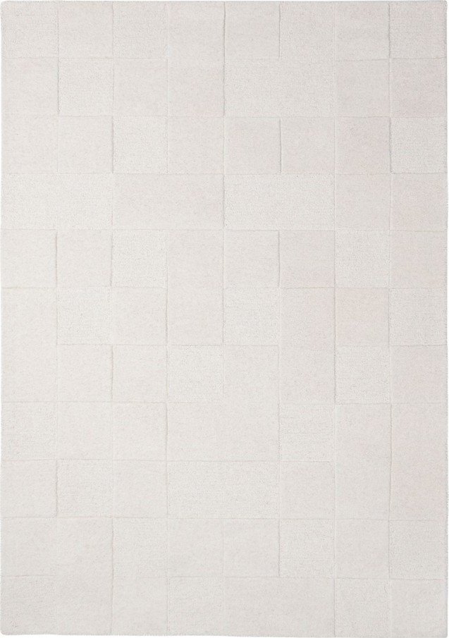 Slonovinový ručně tkaný vlněný koberec 120x170 cm Checkerboard – Flair Rugs Flair Rugs
