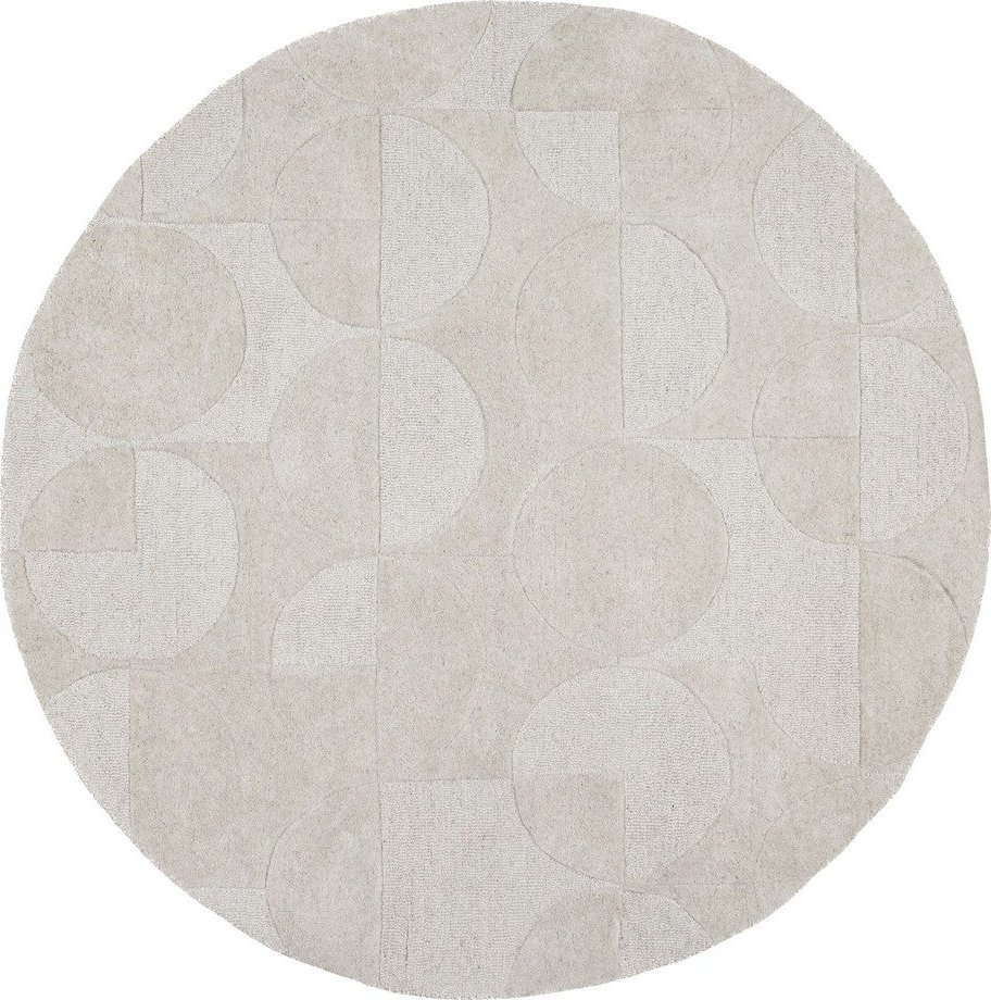 Slonovinový ručně tkaný vlněný kulatý koberec ø 160 cm Gigi – Flair Rugs Flair Rugs