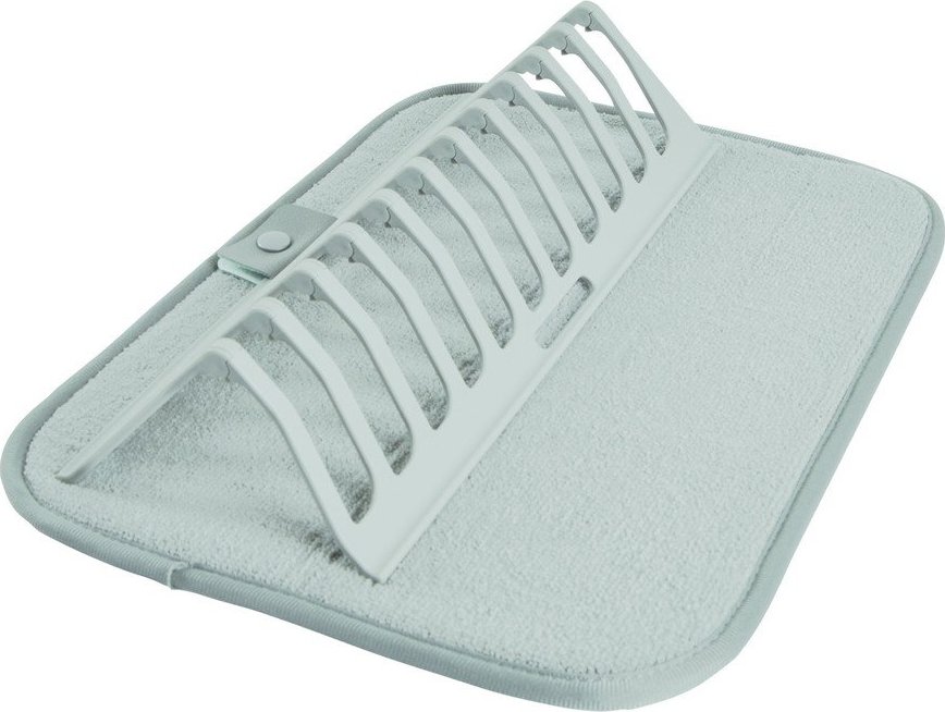 Světle modrá plastová odkapávací podložka na nádobí 36x28 cm – Homéa Homea