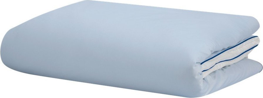 Světle modrý povlak na peřinu na jednolůžko z bavlněného saténu 140x200 cm Oba – noo.ma NOO.MA