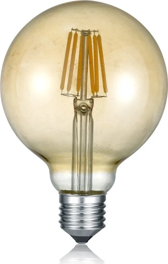 Teplá bílá LED/filamentová žárovka E27, 6 W Globe – Trio