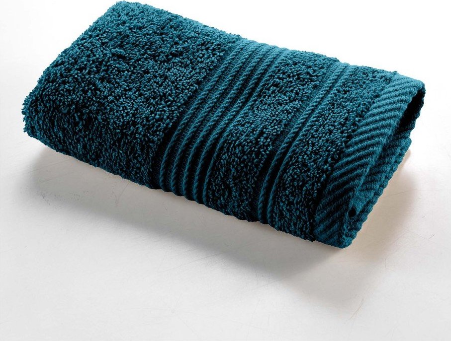 Tmavě modrý froté bavlněný ručník 30x50 cm Tendresse – douceur d'intérieur Douceur d intérieur