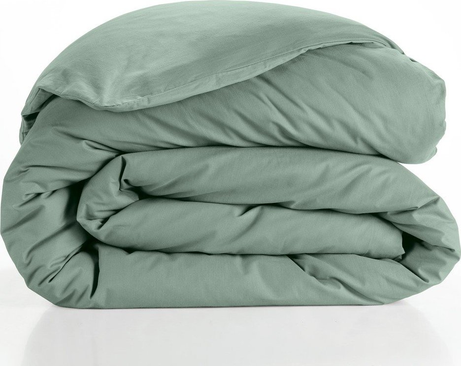 Zelený bavlněný povlak na peřinu na dvoulůžko/prodloužený 240x220 cm Lina – douceur d'intérieur Douceur d intérieur