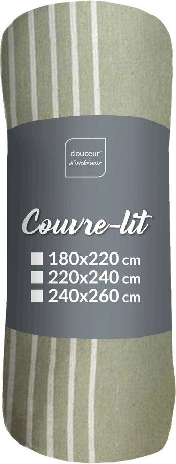 Zelený přehoz 240x260 cm Adele – douceur d'intérieur Douceur d intérieur