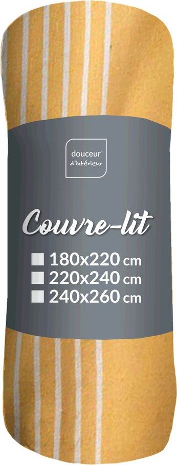Žlutý přehoz 240x260 cm Adele – douceur d'intérieur Douceur d intérieur