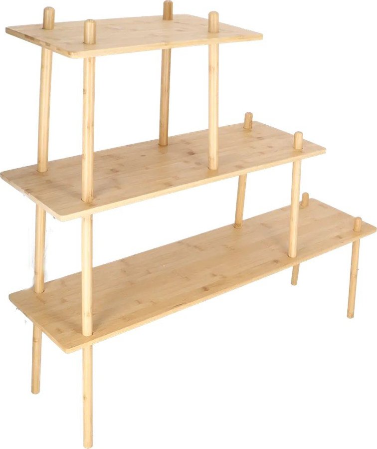 Bambusový regál ve světle přírodní barvě 117x106x30 cm – Esschert Design Esschert Design