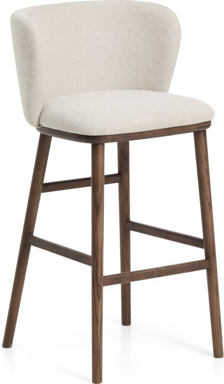 Béžová čalouněná barová židle (výška sedáku 75 cm) Ciselia – Kave Home Kave Home