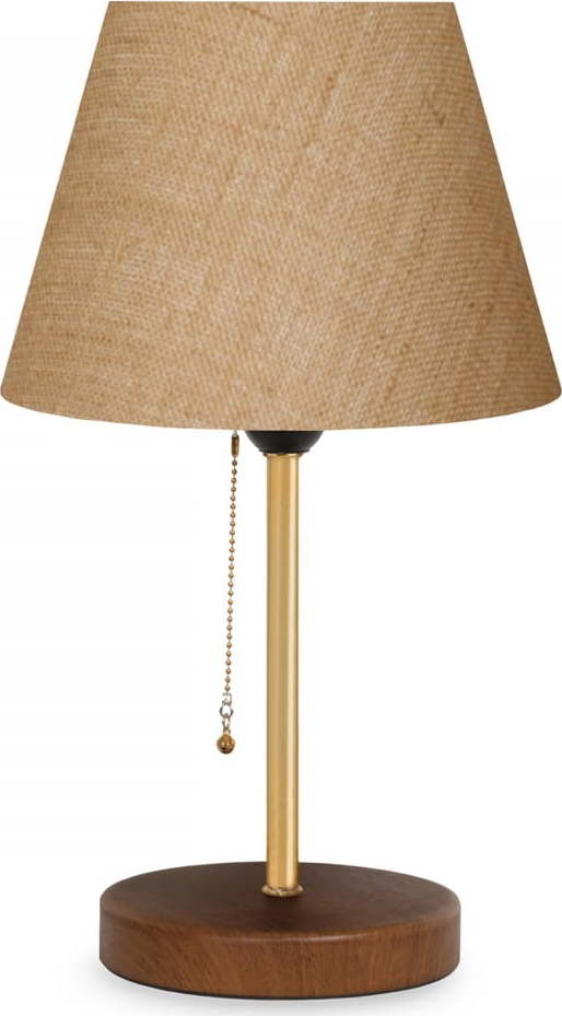 Béžová stolní lampa s textilním stínidlem (výška 14 cm) Mardin – Opviq lights Opviq lights