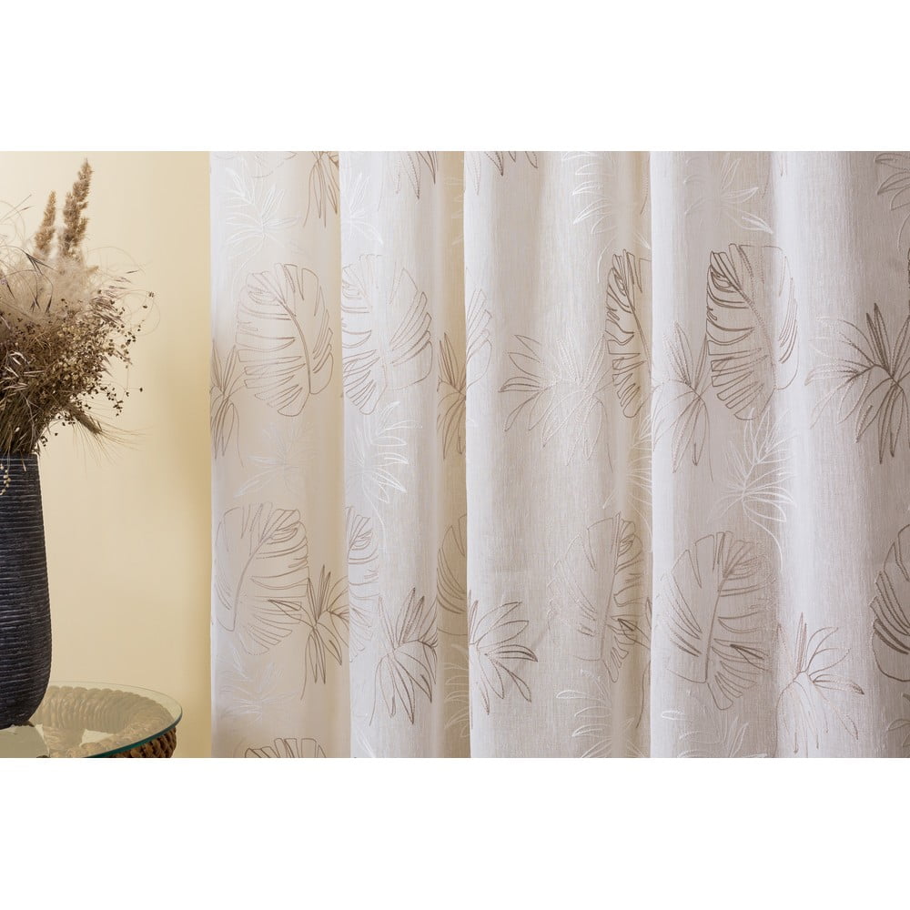 Béžová záclona 140x260 cm Cybele – Mendola Fabrics Mendola Fabrics