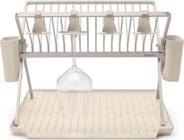 Béžový kovový dvoupatrový odkapávač 42x51 cm – Brabantia Brabantia