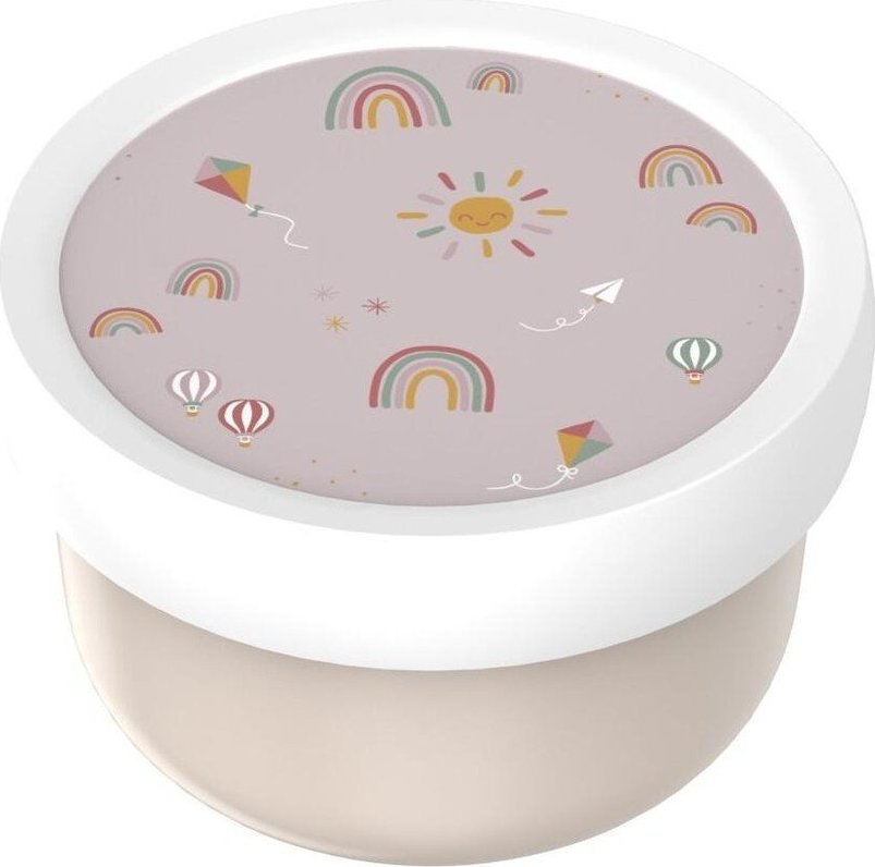 Béžový plastový dětský svačinový box Sunshine & Rainbow – Mepal Mepal