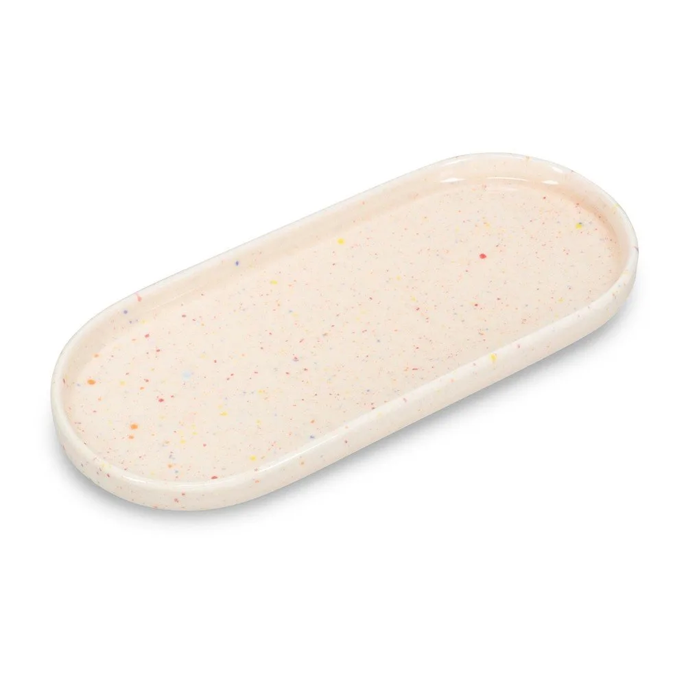 Béžový servírovací porcelánový talíř Fika – ONA