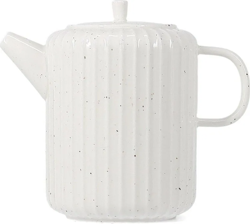 Bílá konvice na čaj z kostního porcelánu 540 ml Ora Gloss – Salt&Pepper