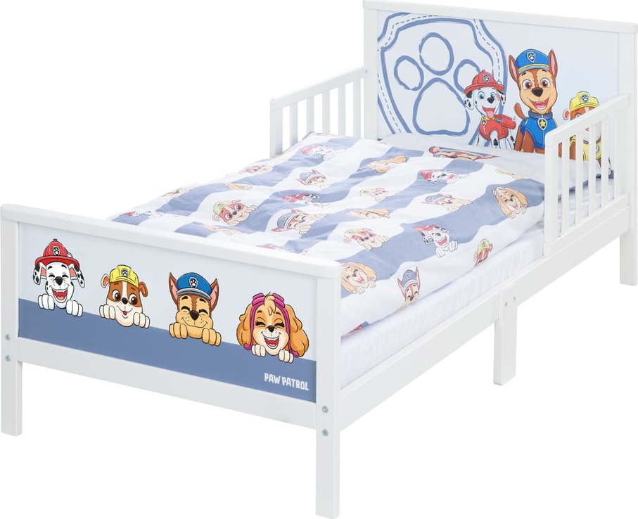 Bílá/modrá dětská postel s roštem 70x140 cm Paw Patrol - II. jakost – Roba Roba