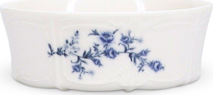 Bílá/modrá porcelánová miska 410 ml Retro – BonBistro BonBistro