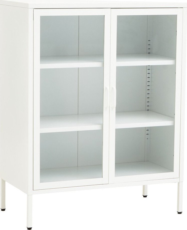 Bílá ocelová vitrína 80x102x40 cm Acier – Premier Housewares Premier Housewares