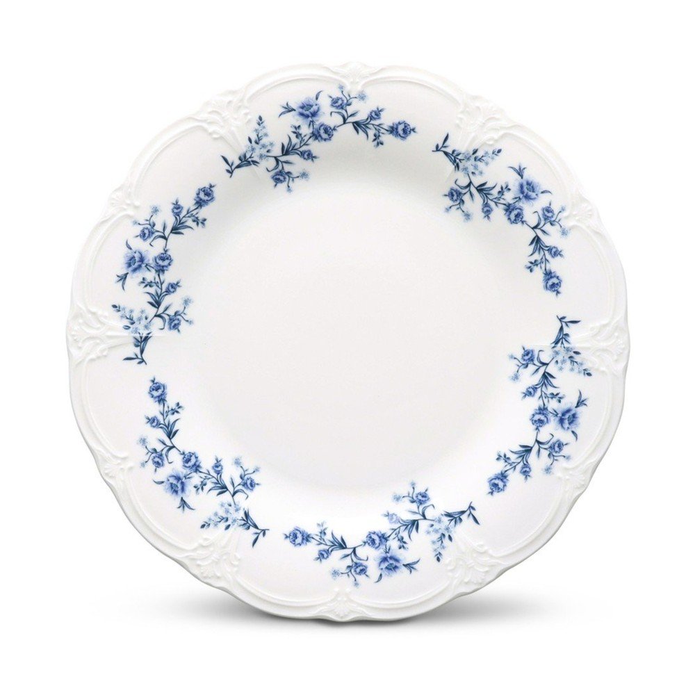 Bílý/modrý dezertní porcelánový talíř ø 16 cm Retro – BonBistro BonBistro