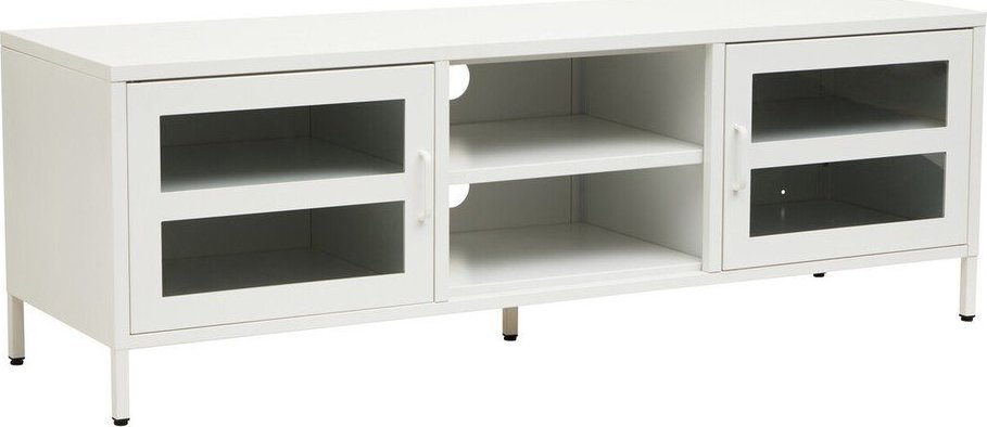 Bílý ocelový TV stolek 150x50x45 cm Acier – Premier Housewares Premier Housewares