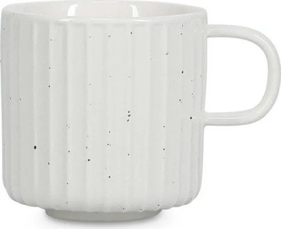 Bílý šálek z kostního porcelánu 205 ml Ora Gloss – Salt&Pepper