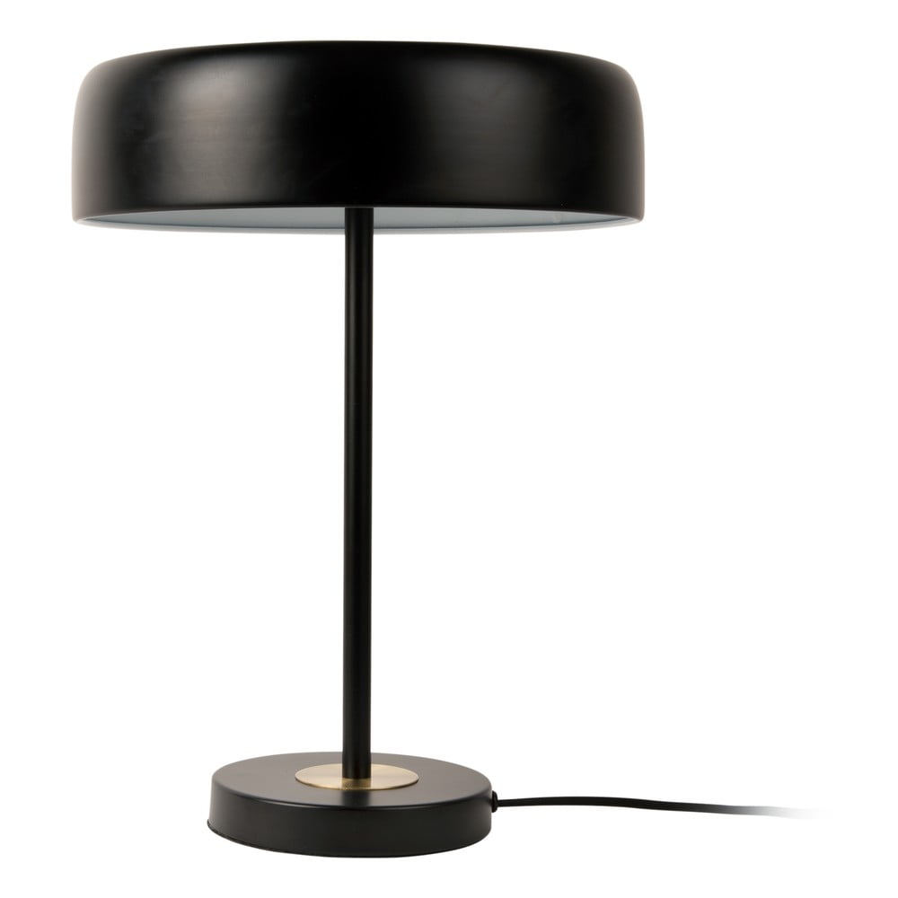 Černá stolní lampa s kovovým stínidlem (výška 40 cm) Gold Disc – Leitmotiv Leitmotiv