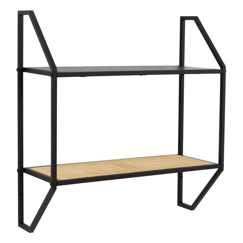 Černá/v přírodní barvě patrová kovová police 61 cm Depok – Premier Housewares Premier Housewares