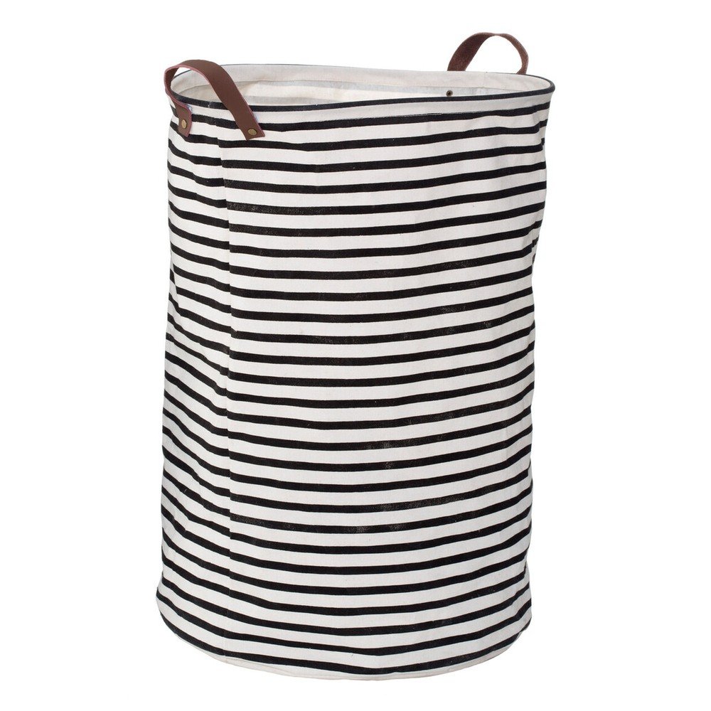 Černobílý látkový koš na prádlo 54 l Stripe – Premier Housewares Premier Housewares