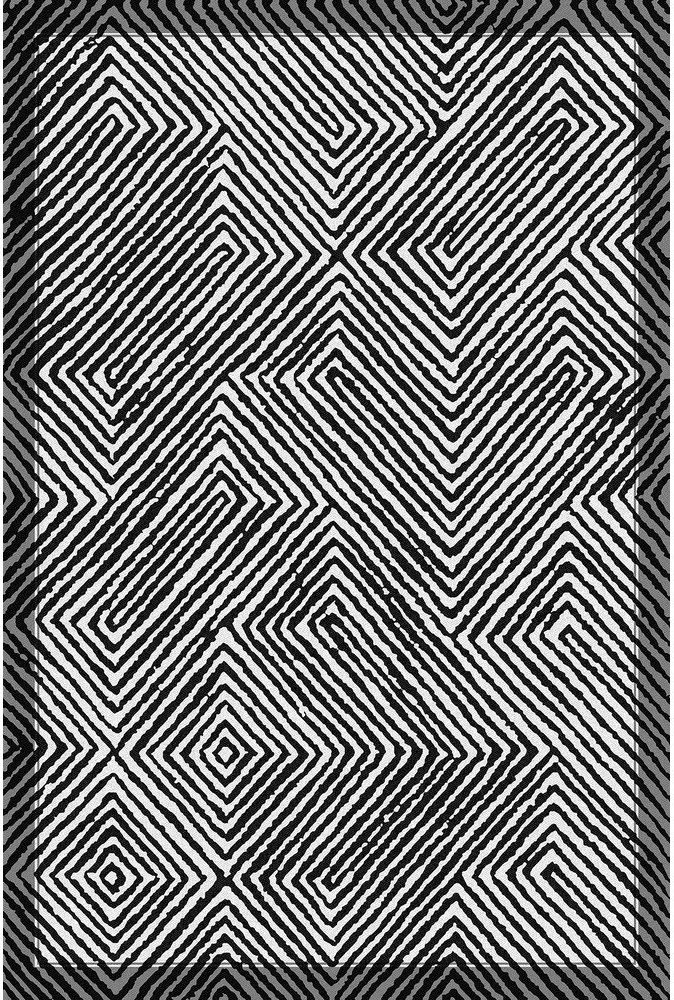 Černobílý pratelný běhoun 80x300 cm Rimio – Vitaus Vitaus