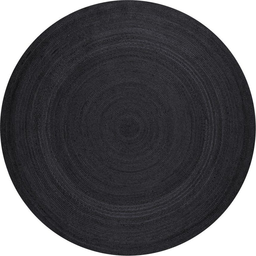 Černý oboustranný/ručně tkaný jutový kulatý koberec ø 100 cm Braided – Hanse Home Hanse Home