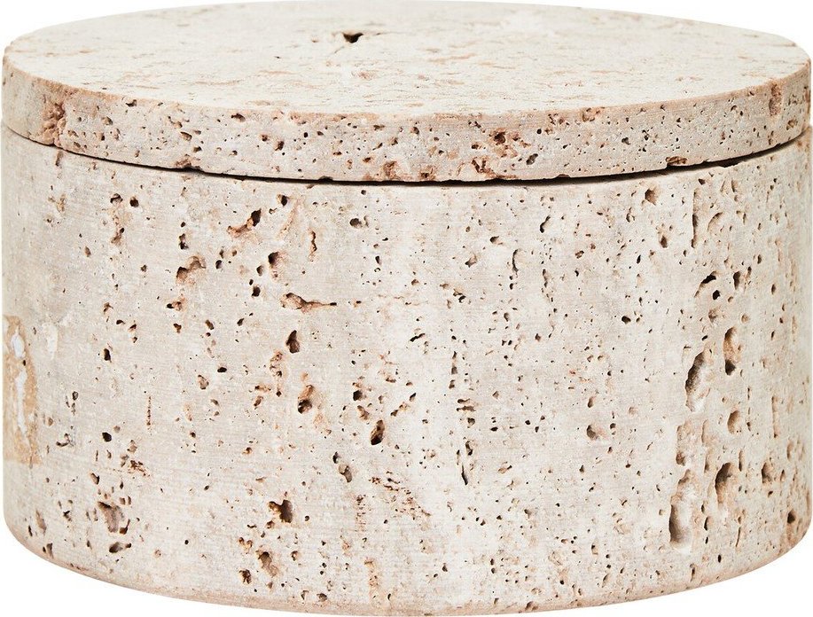 Dekorativní kamenný úložný box v přírodní barvě ø 14x8 cm Tibor – Premier Housewares Premier Housewares