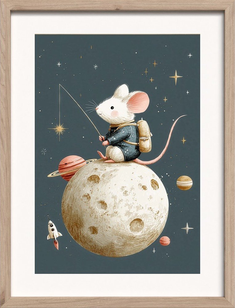 Dětský obrázek 30x40 cm Astro Mouse – Styler Styler