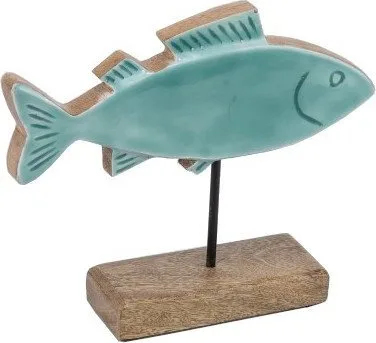 Dřevěná soška (výška 20 cm) Fish – Ego Dekor