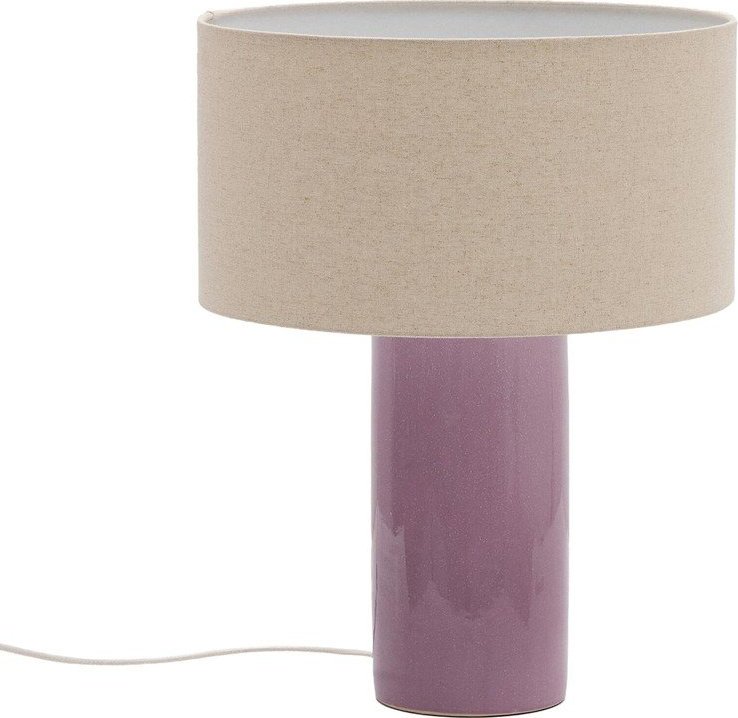 Fialová/béžová stolní lampa s textilním stínidlem (výška 52 cm) Toneric – Kave Home Kave Home