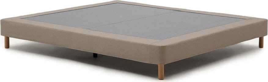 Hnědá čalouněná dvoulůžková postel bez čela 180x200 cm Ofelia – Kave Home Kave Home