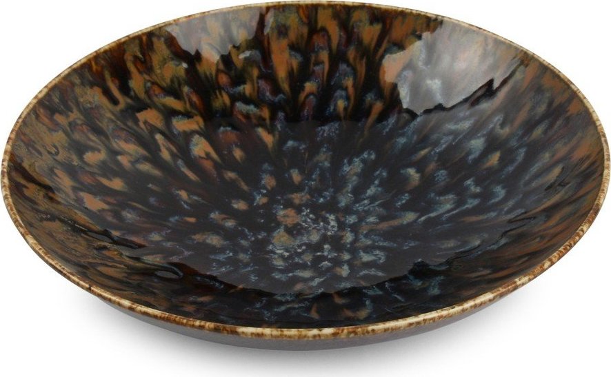 Hnědý hluboký porcelánový talíř ø 21 cm Resto – BonBistro BonBistro