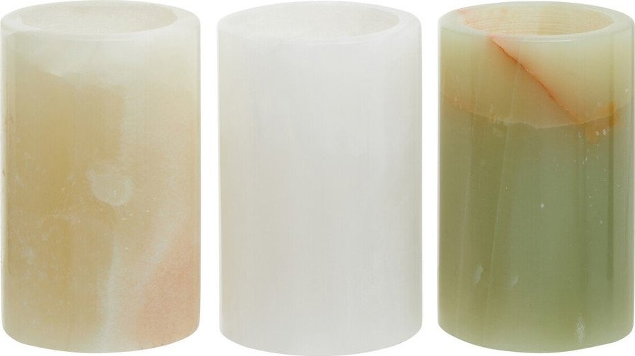Kamenné svícny v sadě na čajovou svíčku 3 ks Oleena – Premier Housewares Premier Housewares