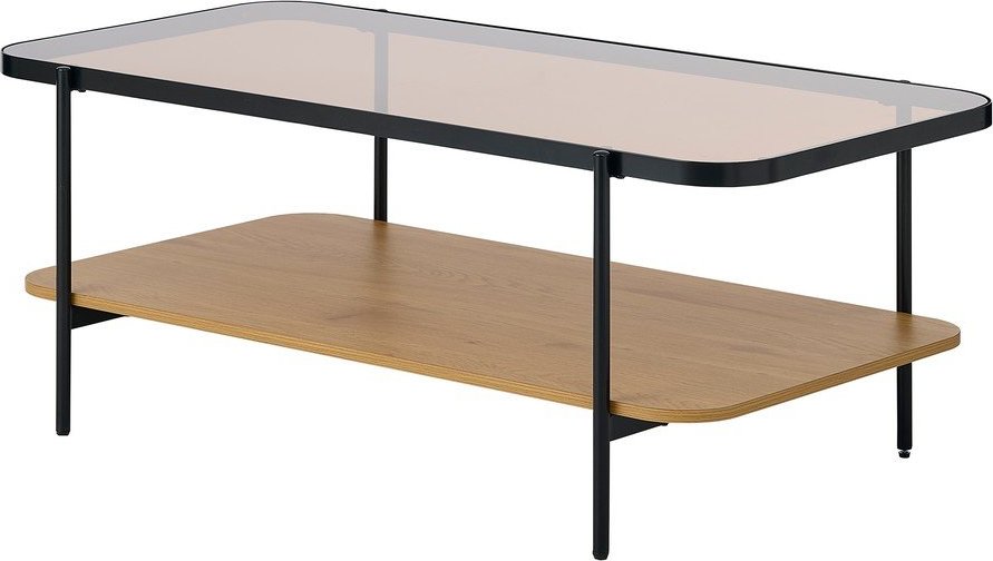 Konferenční stolek se skleněnou deskou v přírodní barvě 60x120 cm Hassel – Unique Furniture Unique Furniture