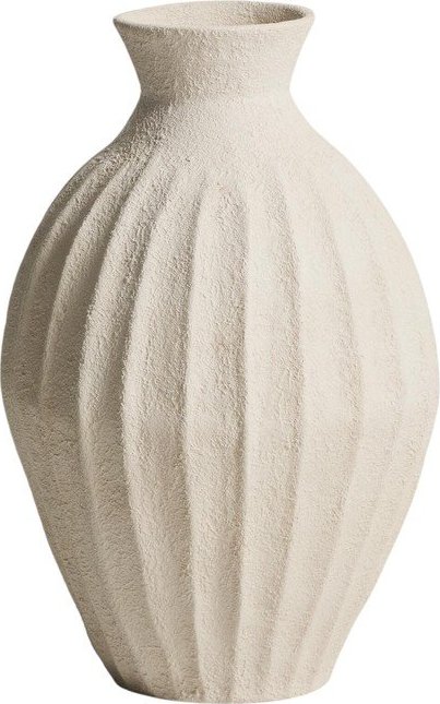 Krémová ručně vyrobená/vysoká váza z papírmaše (výška 67 cm) Arquena – Kave Home Kave Home