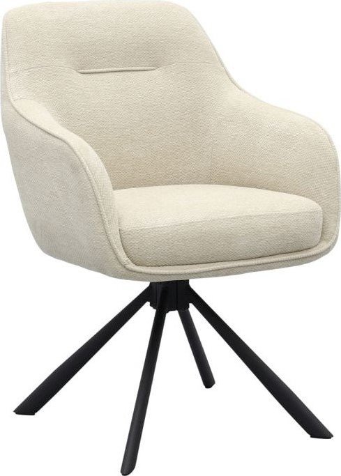 Krémové čalouněné jídelní křeslo s područkami Avola – Unique Furniture Unique Furniture