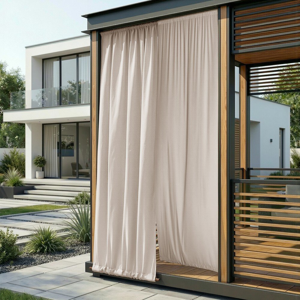 Krémový dimout/venkovní závěs 250x250 cm Calisto – Filumi Filumi