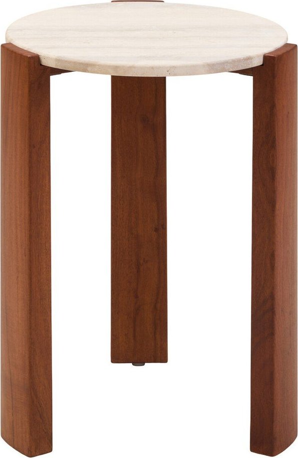 Kulatý odkládací stolek s mramorovou deskou ø 46 cm Palermo – Premier Housewares Premier Housewares