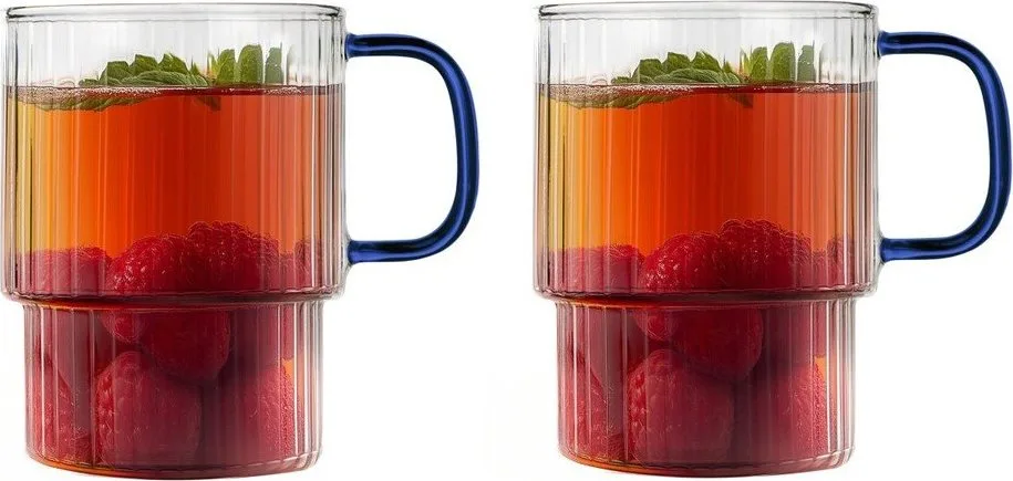 Skleněné hrnky v sadě 2 ks na cappuccino 350 ml Livio – Vialli Design