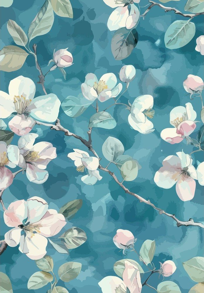 Modrý pratelný běhoun 80x200 cm Bloom – Vitaus Vitaus